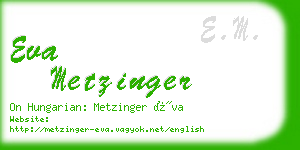 eva metzinger business card